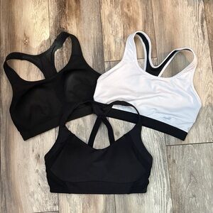 Avia Black and White Sports Bra Lot Of 3 Large